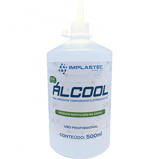 Álcool Isopropílico 500ml ISOPROPANOL IMPLASTEC
