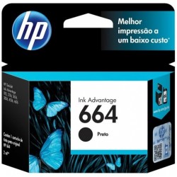 Cartucho Original HP 664 Preto - Original 