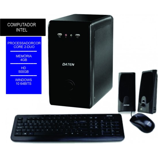 Computador UDP Daten DVCD Beginner, Dual-Core, 4GB, 500GB, Windows 10