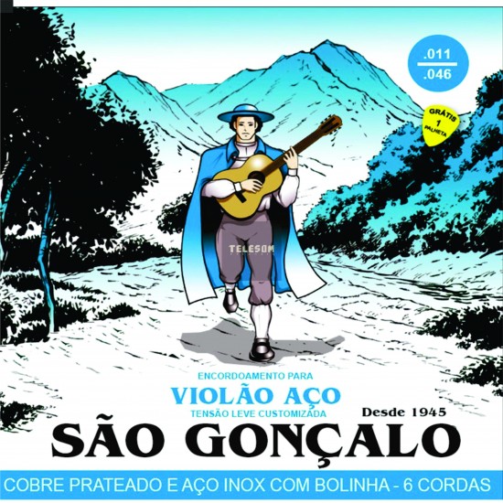 Encordoamento Violão Aço .011 São Gonçalo