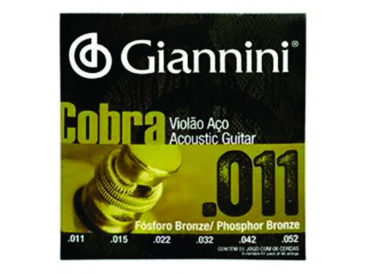 Encordoamento Giannini Cobra Violão Aço 011 