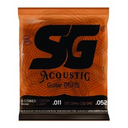 Encordoamento Violão Aço Sg Strings Bronze 85/15 011