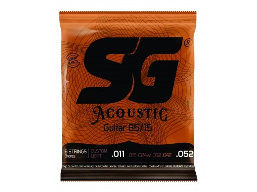 Encordoamento Violão Aço Sg Strings Bronze 85/15 011