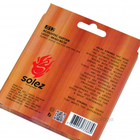 Encordoamento P/ Violão Aço Solez 012