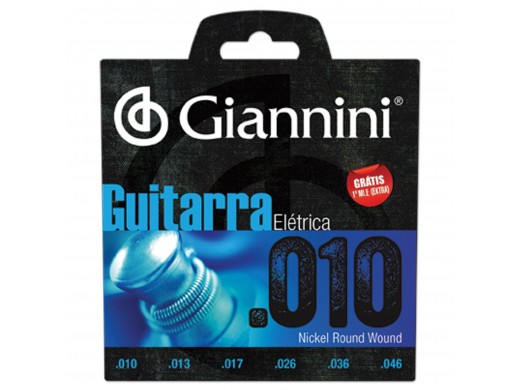 Encordoamento para Guitarra .010 Niquel Round Wound GEEGST10 GIANNINI