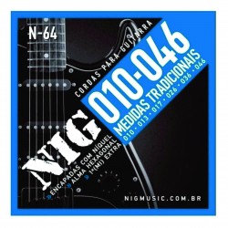  Encordoamento Guitarra Aço 010 046 Nig N64 