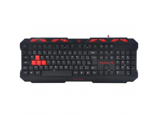 Teclado Gamer Spider GK706 Preto/Vermelho FORTREK