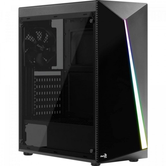 Gabinete Gamer Aerocool Shard Mid Tower, RGB, com FAN, Lateral em Acrílico