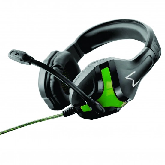 Headset Gamer Warrior Harve P2 Stereo Preto/Verde - PH298