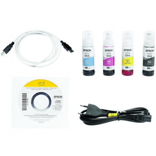 Impressora Multifuncional Epson EcoTank L3110 - Tanque de Tinta Colorida USB