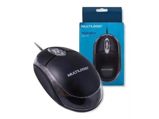 Mouse Aptico USB Classic Preto MO130 - Multilaser