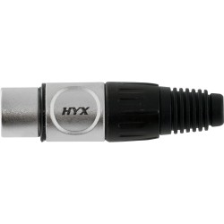 Conector XLR Fêmea 3 Pólos Niquelado HX009F HYX