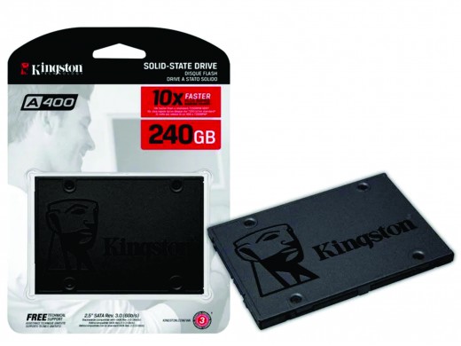 SSD Kingston A400, 240GB, SATA, Leitura 500MB/s, Gravação 350MB/s - SA400S37/240G