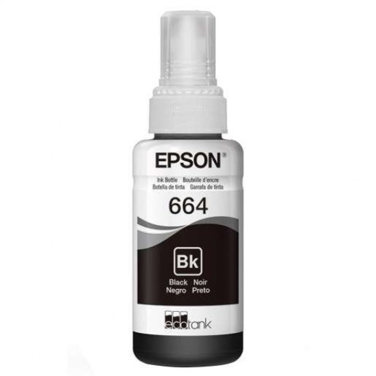 Garrafa de Tinta Original Epson EcoTank 664 Preto 