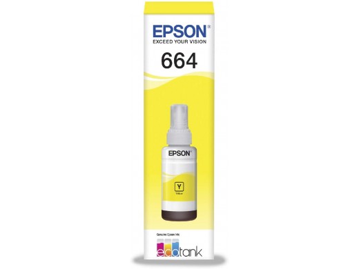  Garrafa de Tinta Original Epson EcoTank 664 Amarelo 