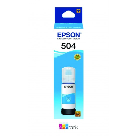 Garrafa de Tinta Epson T504 Ciano 