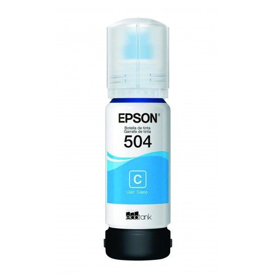 Garrafa de Tinta Epson T504 Ciano 